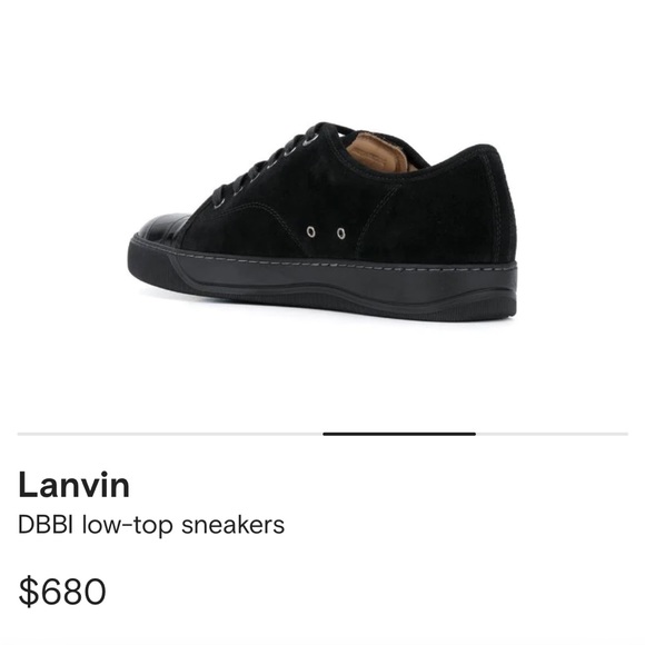 BNWT LANVIN DBB1 Crocodile Embossed Low Top Sneakers - Picture 5 of 6